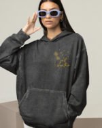 Bluza oversize z kapturem <br>Just Breathe Edycja Gold <br>Haft, Efekt sprania